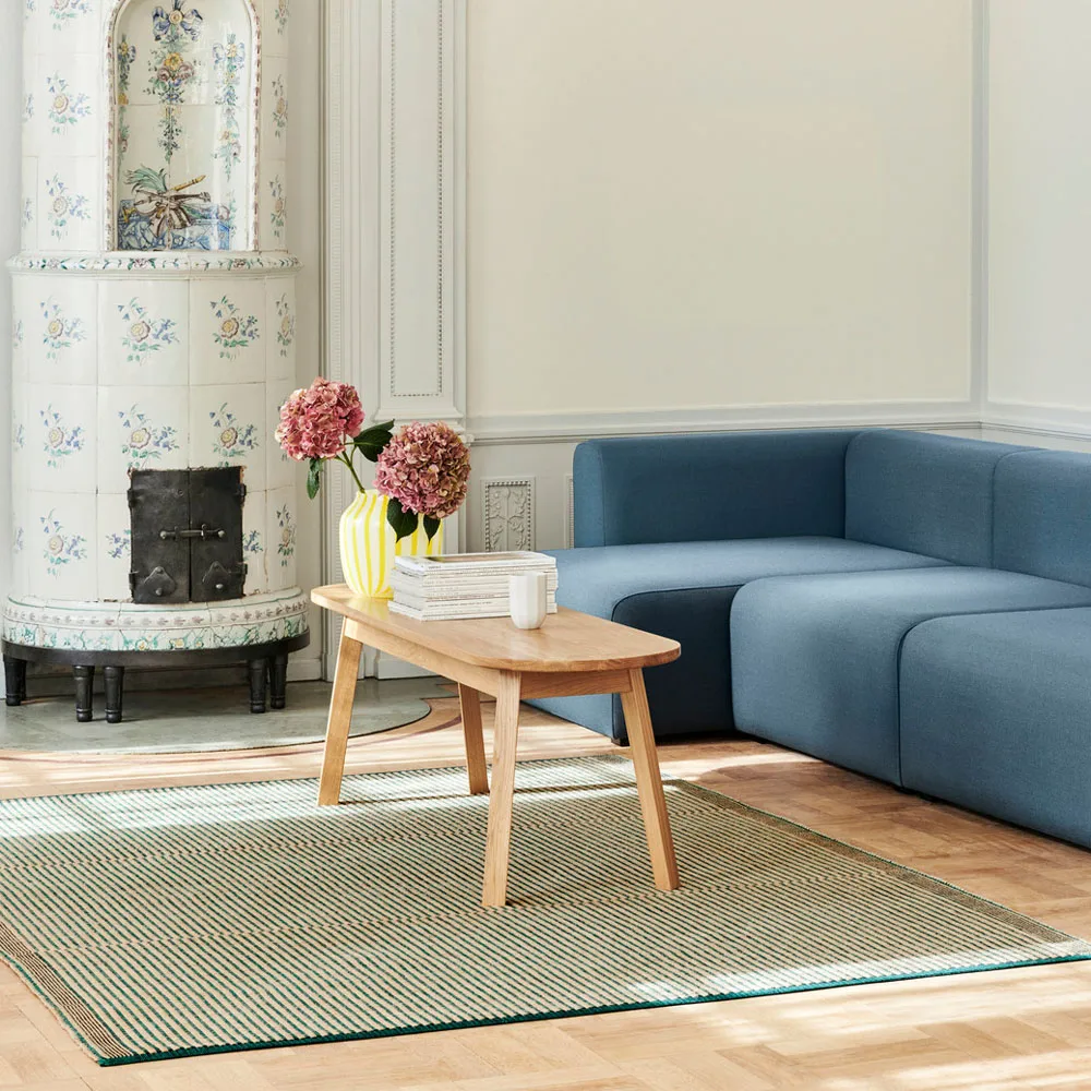 Triangle Leg bench, water-based lacquered oak, 200 cm HAY