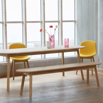 Triangle Leg bench - water-based lacquered oak, 200 cm - HAY