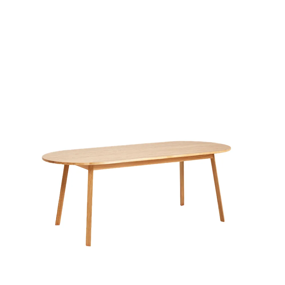 Triangle Leg dining table, Lacquered oak, 200x85 cm HAY