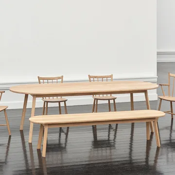 Triangle Leg dining table - Oiled oak, 250x85 cm - HAY