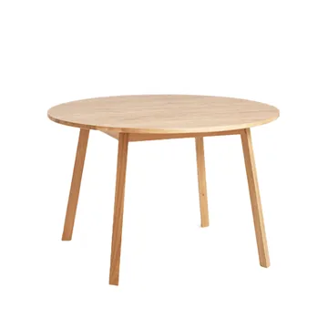 Triangle Leg dining table round - water-based lacquered oak - HAY