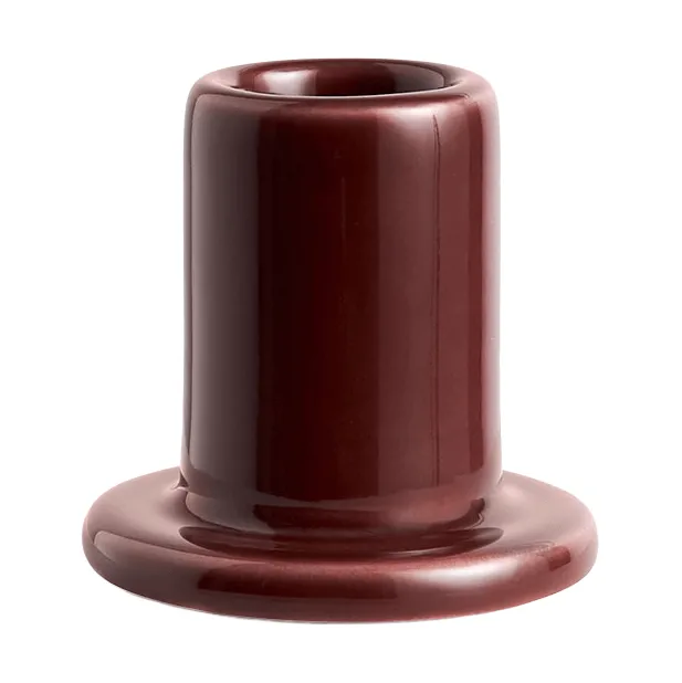 Tube candle holder 5 cm - Chestnut brown - HAY