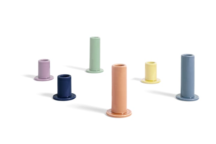 Tube candle sticks 10 cm, Peach HAY