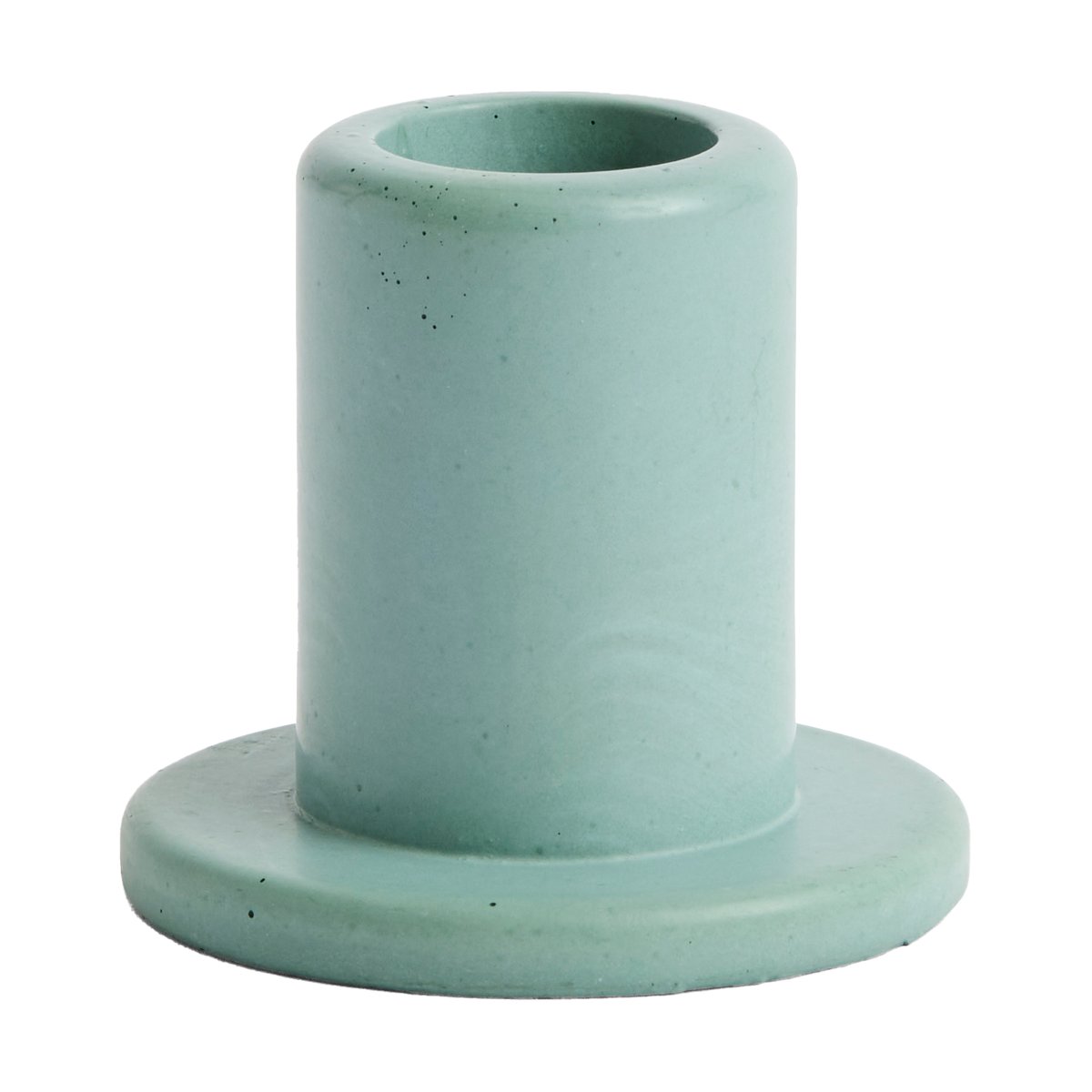 HAY Tube candlestick concrete 5,5 cm Emerald green | Scandinavian Design | Candle holders | Green