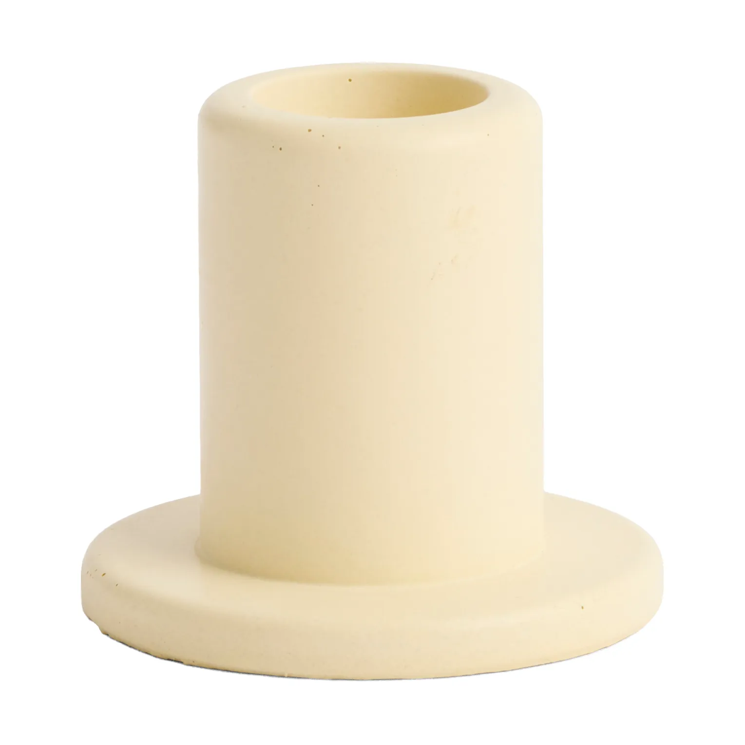 Tube candlestick concrete 5,5 cm, Lime yellow HAY