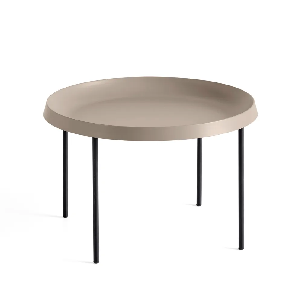 Tulou coffee table, Mocca-black, Ø55 cm HAY