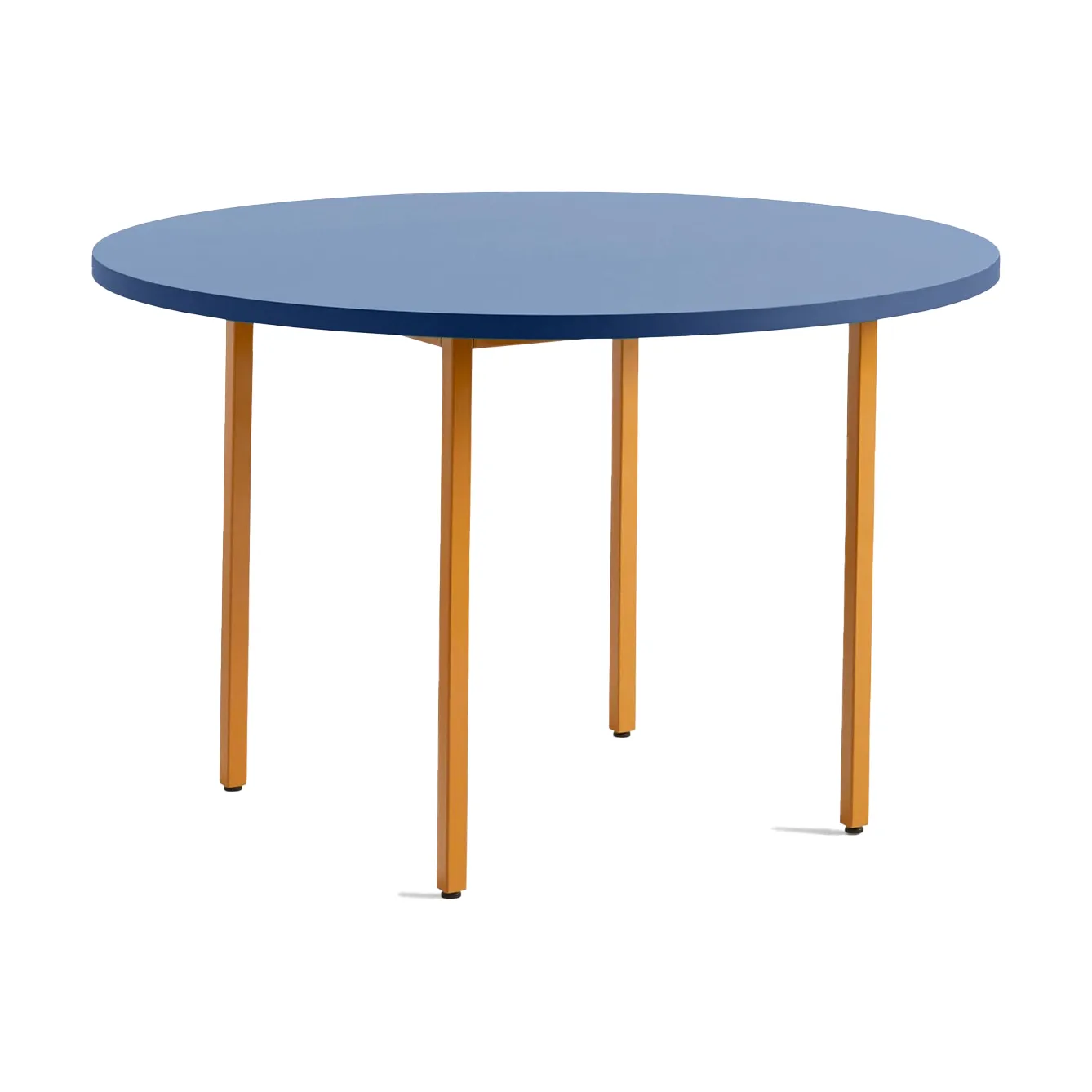 Two-Colour dining table Ø120 cm, Ochre-blue HAY