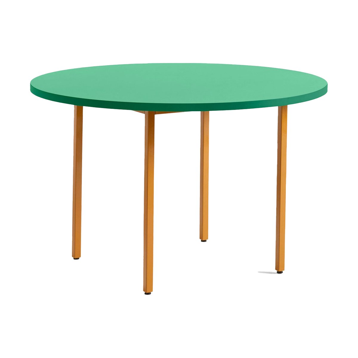 HAY Two-Colour dining table o120 cm Ochre-green mint