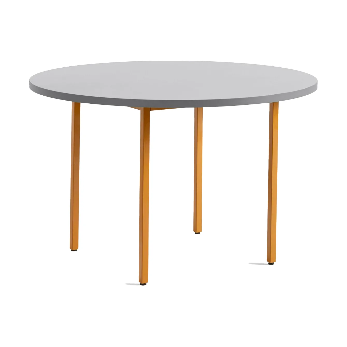 Two-Colour dining table Ø120 cm, Ochre-light grey HAY