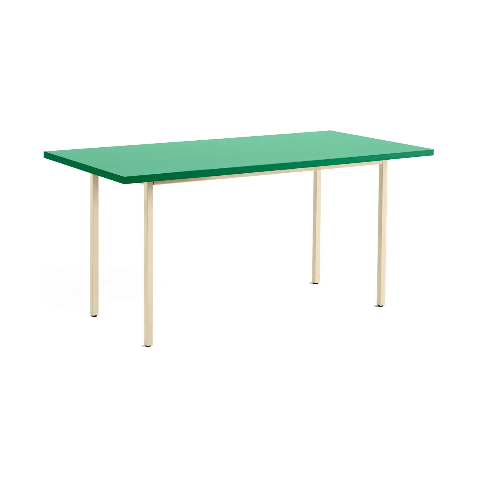 Two-Colour dining table 82x160 cm, Ivory-green mint HAY