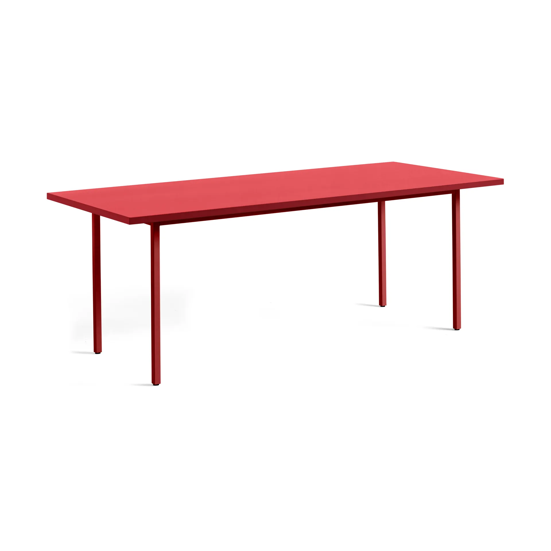 Two-Colour dining table 90x200 cm, Maroon red-red HAY