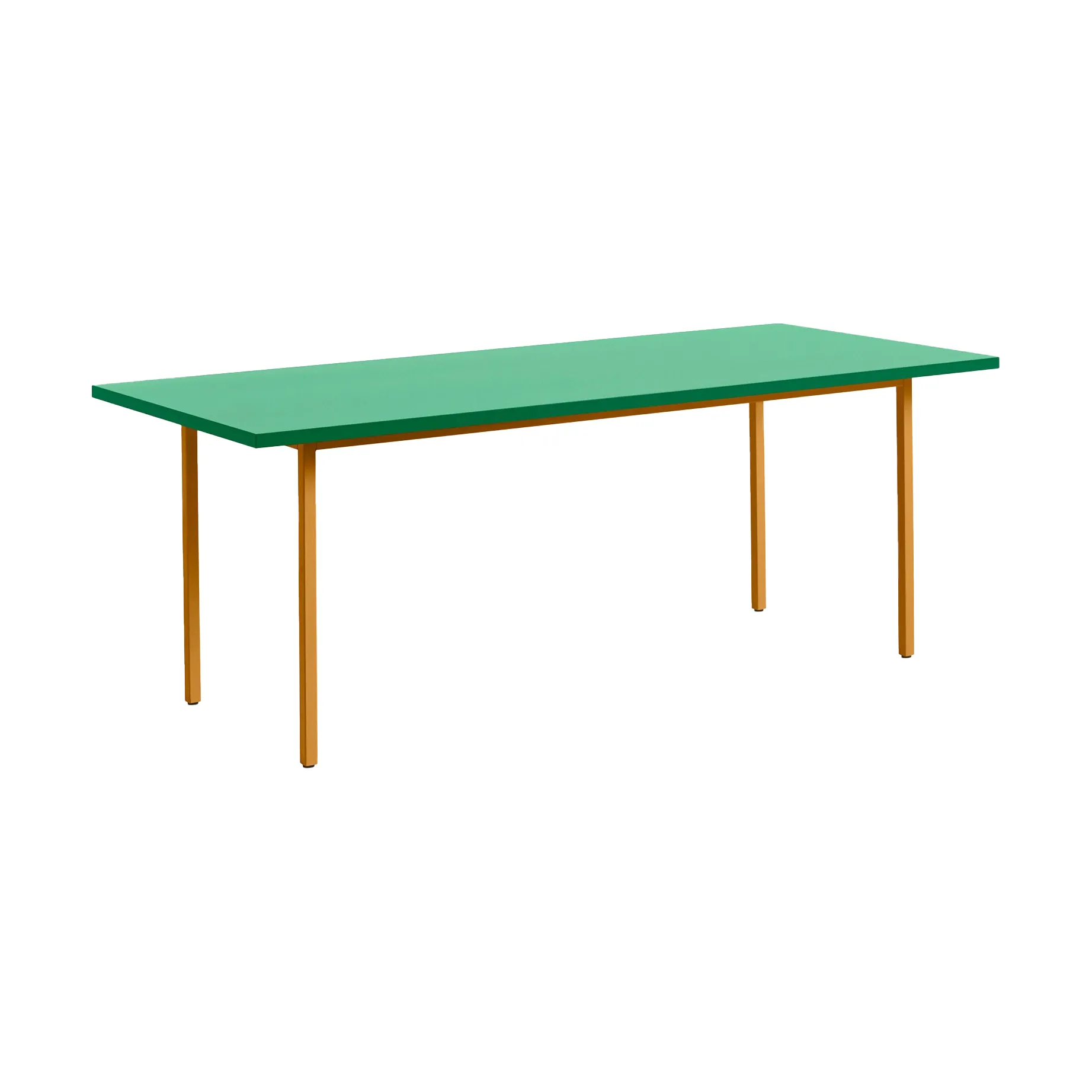 Two-Colour dining table 90x200 cm, Ochre-green mint HAY