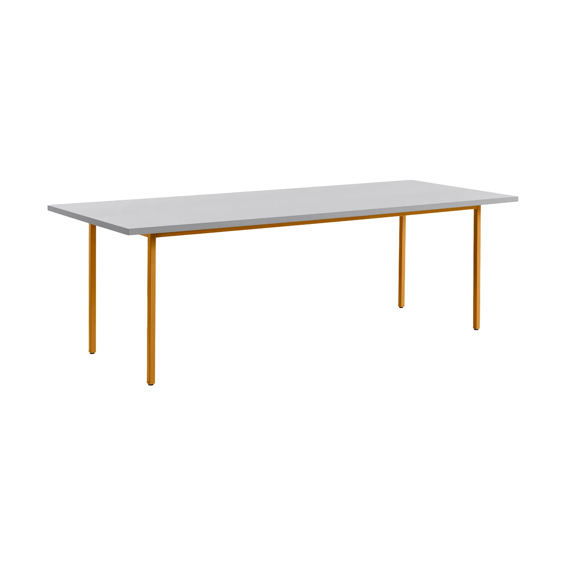 Two-Colour dining table 90x240 cm, Ochre-light grey HAY