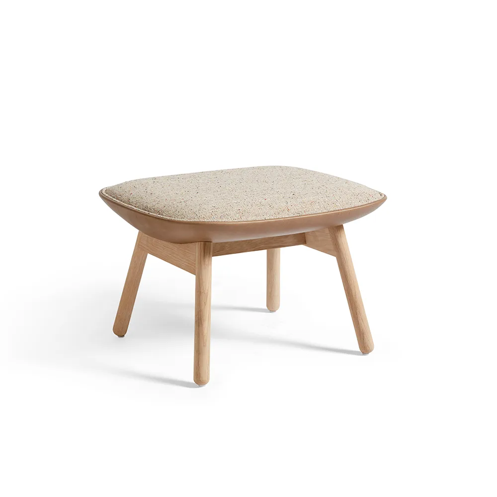 Uchiwa ottoman, Bolgheri lgg60 melange-back Sense nougat leather HAY