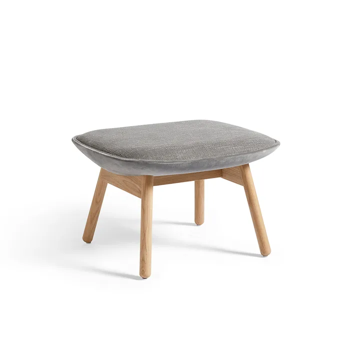 Uchiwa ottoman - Roden 05 magnesium-oak-back Lola warm grey - HAY