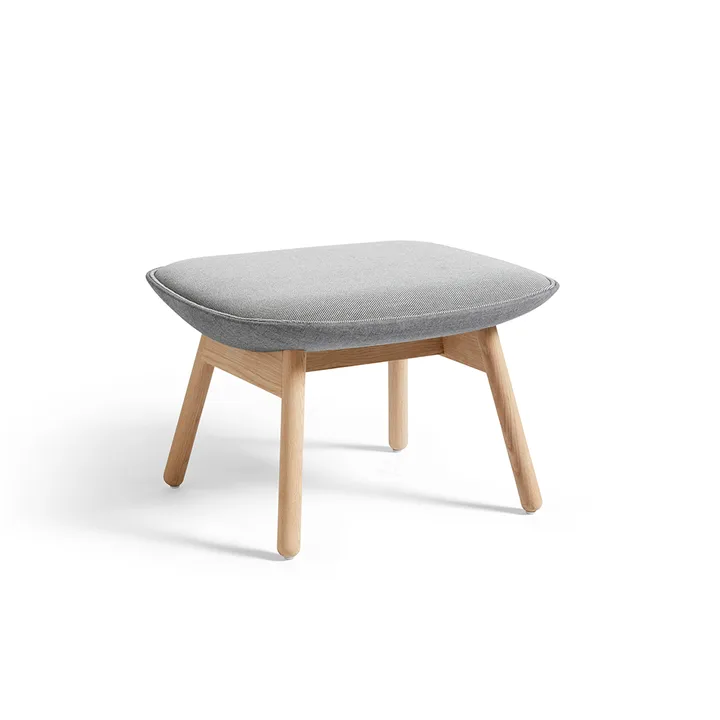 Uchiwa ottoman - Steelcut Trio 133 grey-oak-back Remix 143 - HAY