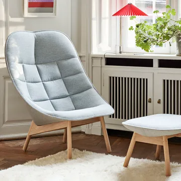 Uchiwa Quilt lounge chair - Bolgheri lgg60 melange-oak-Sense nougat - HAY