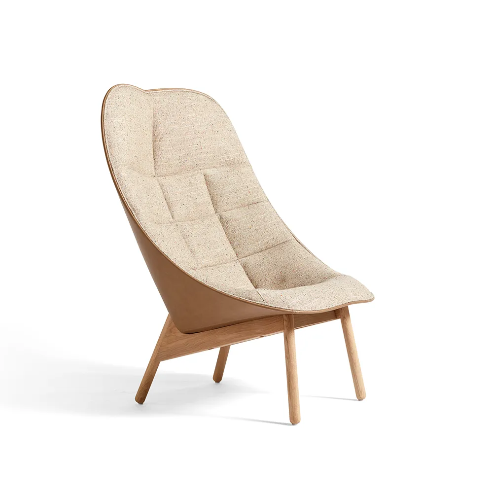 Uchiwa Quilt lounge chair, Bolgheri lgg60 melange-oak-Sense nougat HAY
