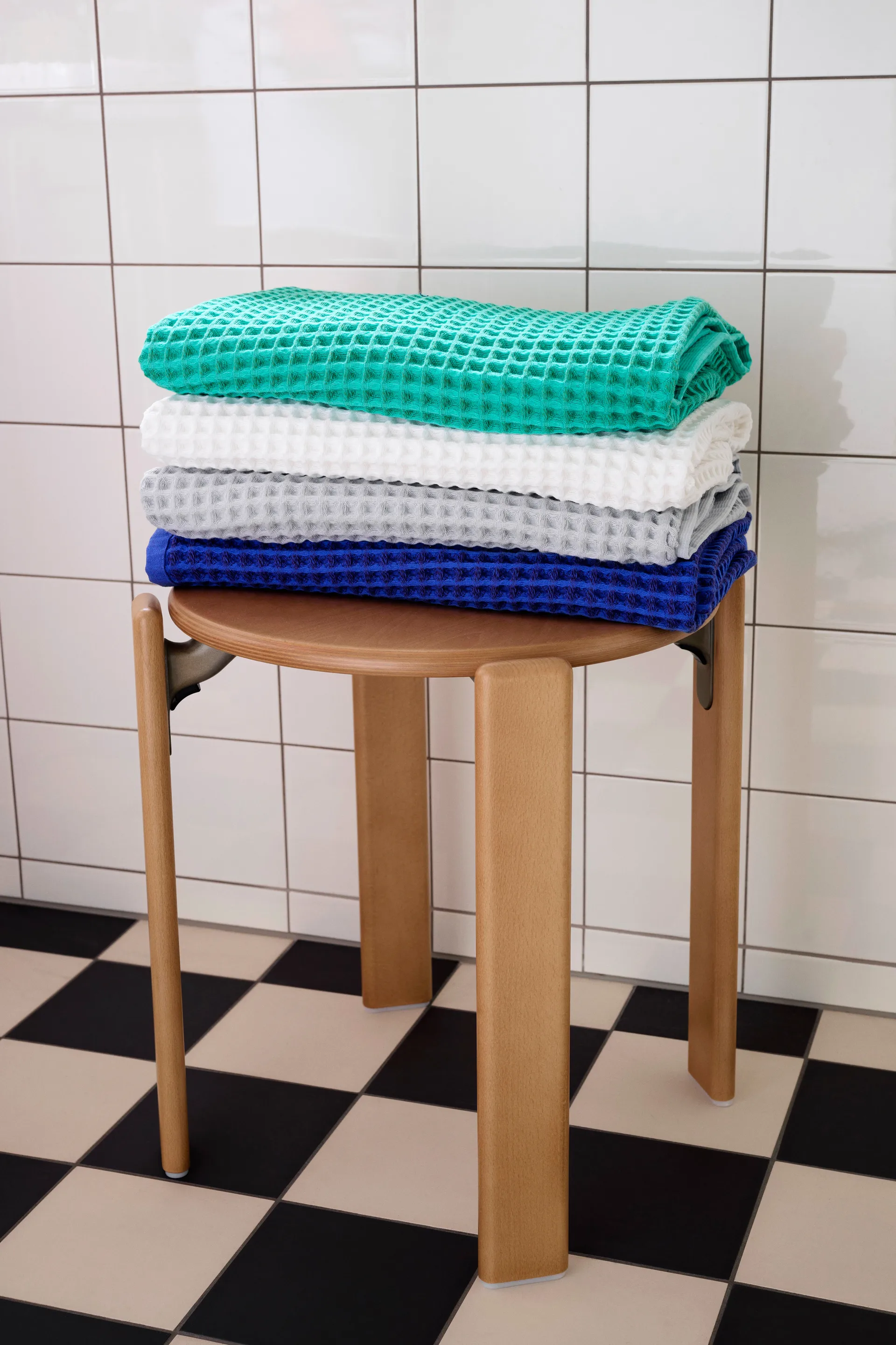 Waffle bath towel 70x140 cm, White HAY