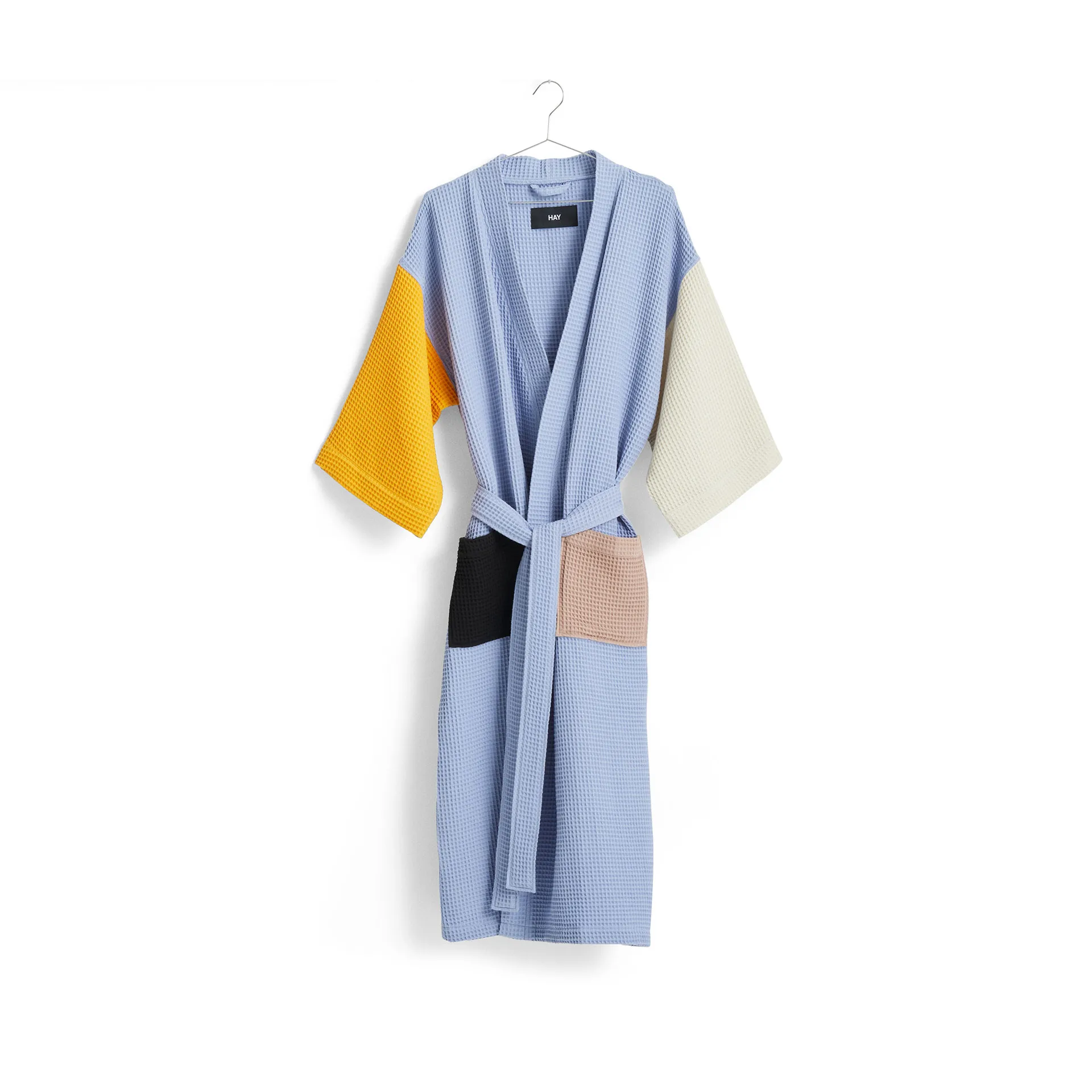 Waffle bathrobe, Dusty blue-multi one size HAY