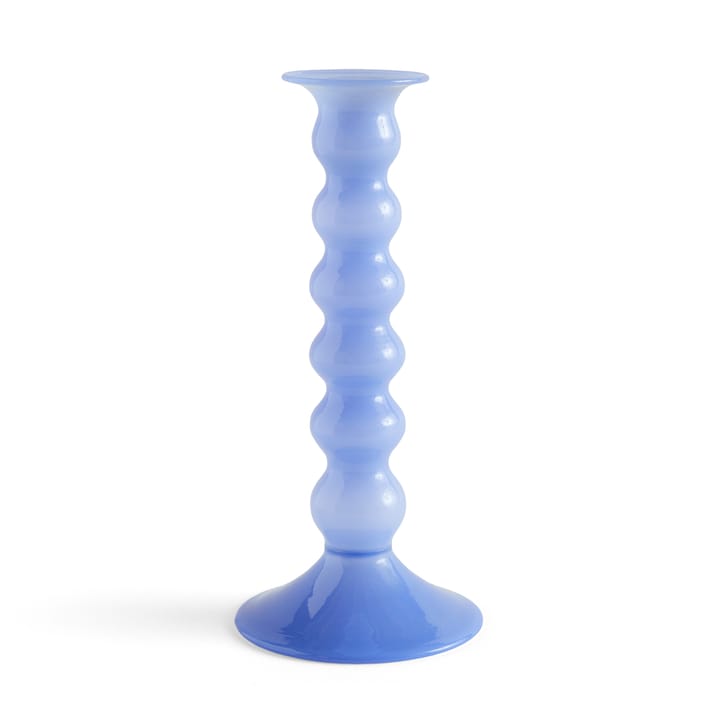 Wavy candle holder large 21 cm - Jade light blue - HAY