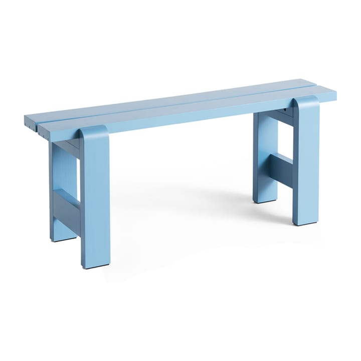 Weekday bench 111x23 cm lacquered pine - Azure Blue - HAY