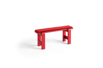 Weekday bench 111x23 cm lacquered pine - Wine red - HAY