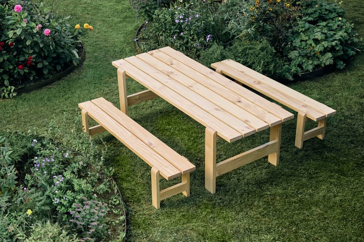 Weekday bench 140x23 cm lacquered pine - Natural - HAY