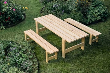 Weekday bench 140x23 cm lacquered pine - Natural - HAY