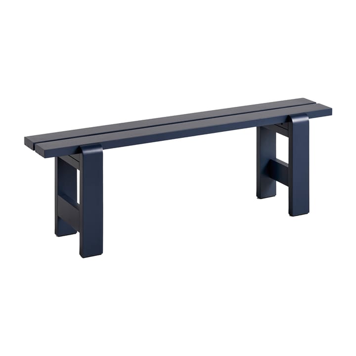 Weekday bench 140x23 cm lacquered pine - Steel blue - HAY