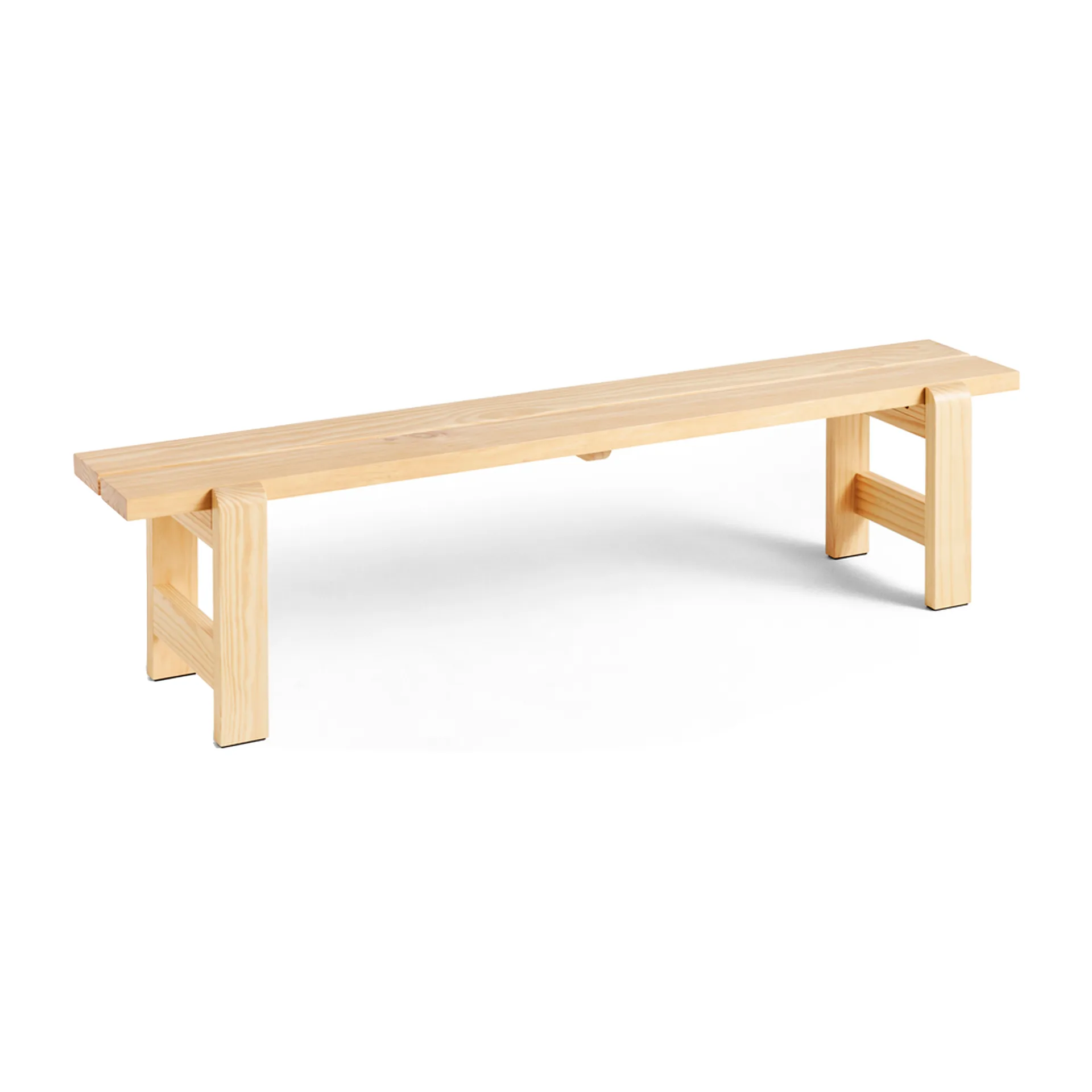 Weekday bench 190x32 cm lacquered pine, Natural HAY