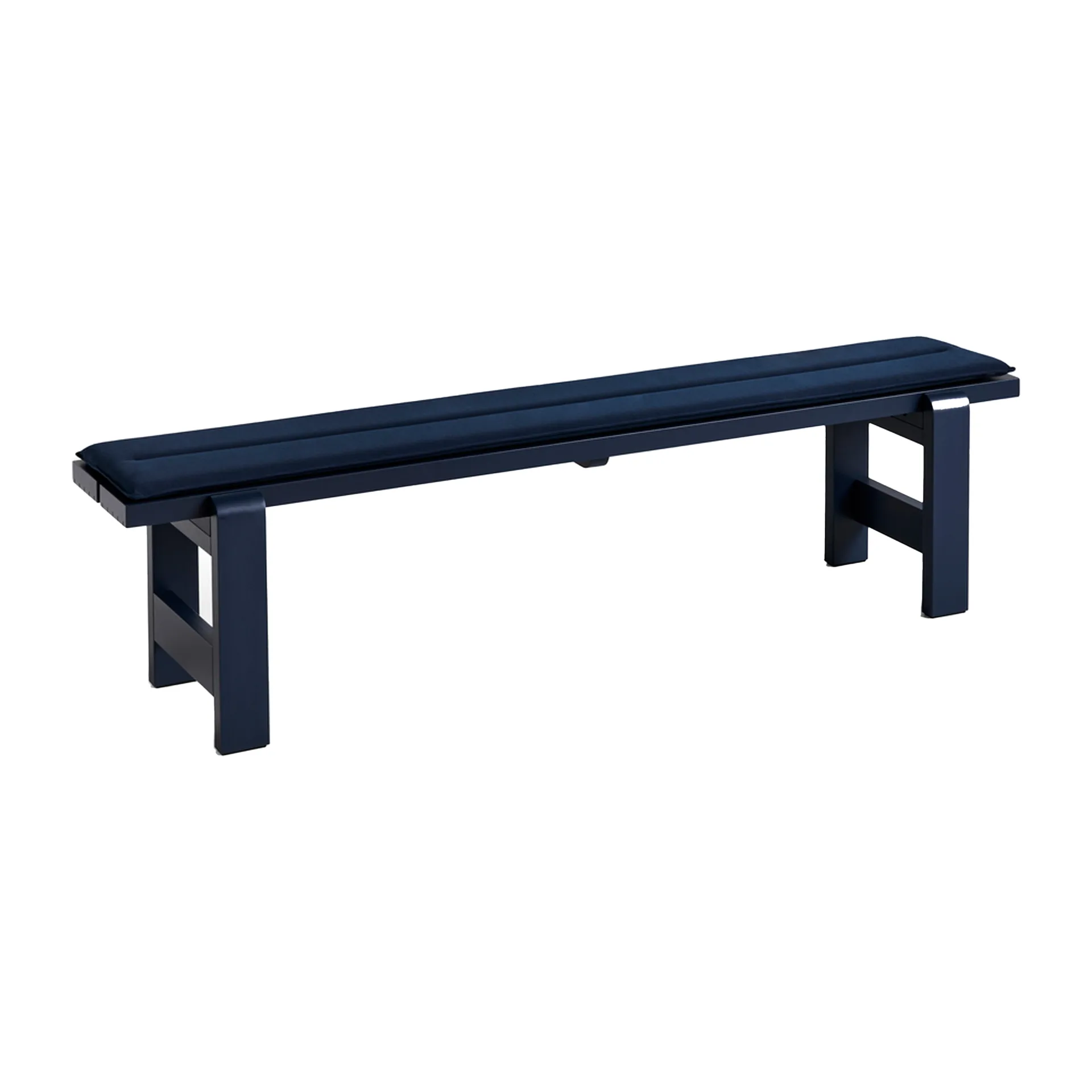 Weekday bench 190x32 cm lacquered pine, Steel blue HAY