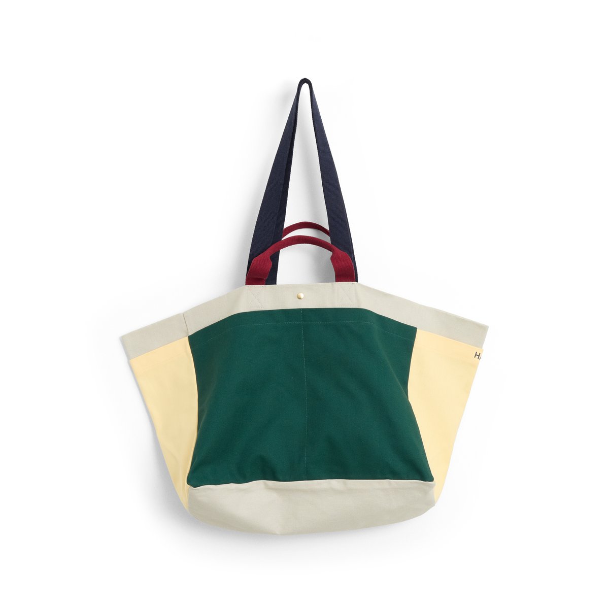 HAY Weekend Bag Organic bag M Dark green multi | Scandinavian Design | Storage baskets | Multi