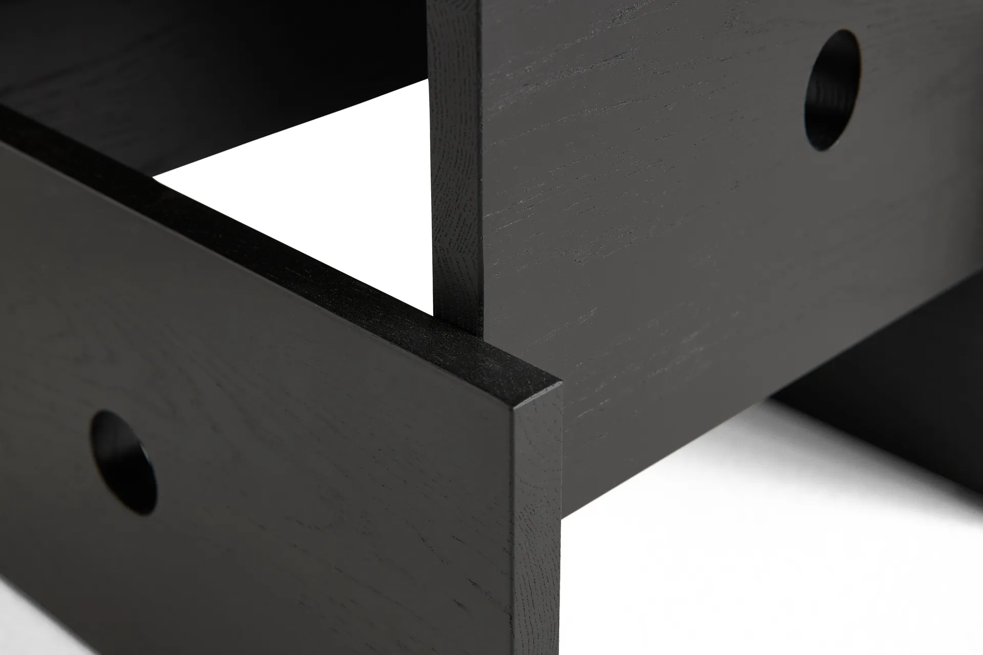 Wood Box coffee table, Black lacquered oak HAY