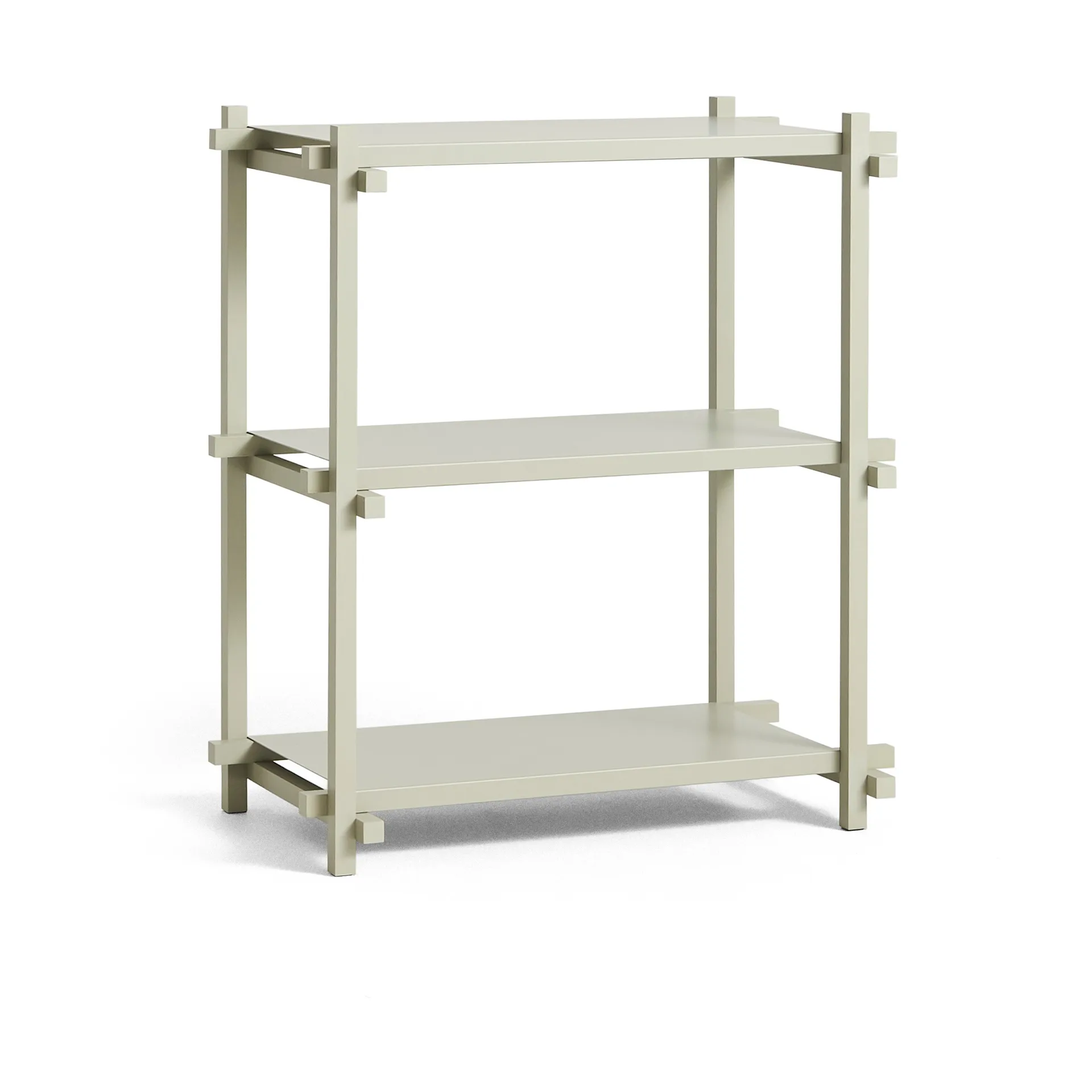 Woody Column shelf, Beech-smokey grey, low HAY