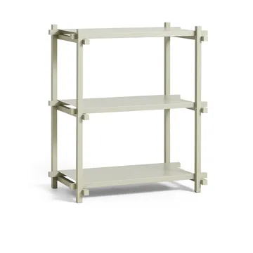 Woody Column shelf - Beech-smokey grey, low - HAY