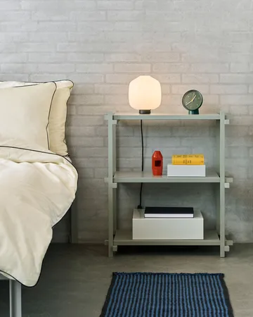 Woody Column shelf - Beech-smokey grey, low - HAY