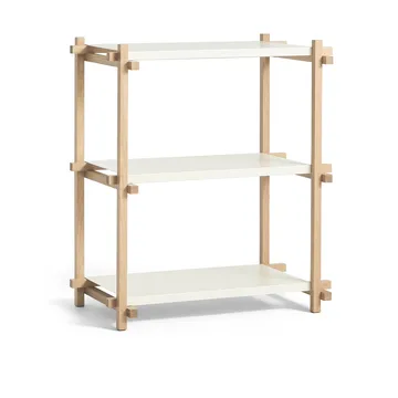 Woody Column shelf - Oak-almond white, low - HAY
