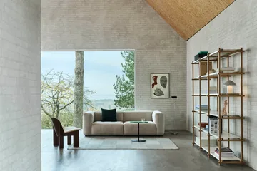 Woody shelf - Oak-almond white, high - HAY