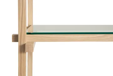 Woody shelf - Oak-clear glass, low - HAY