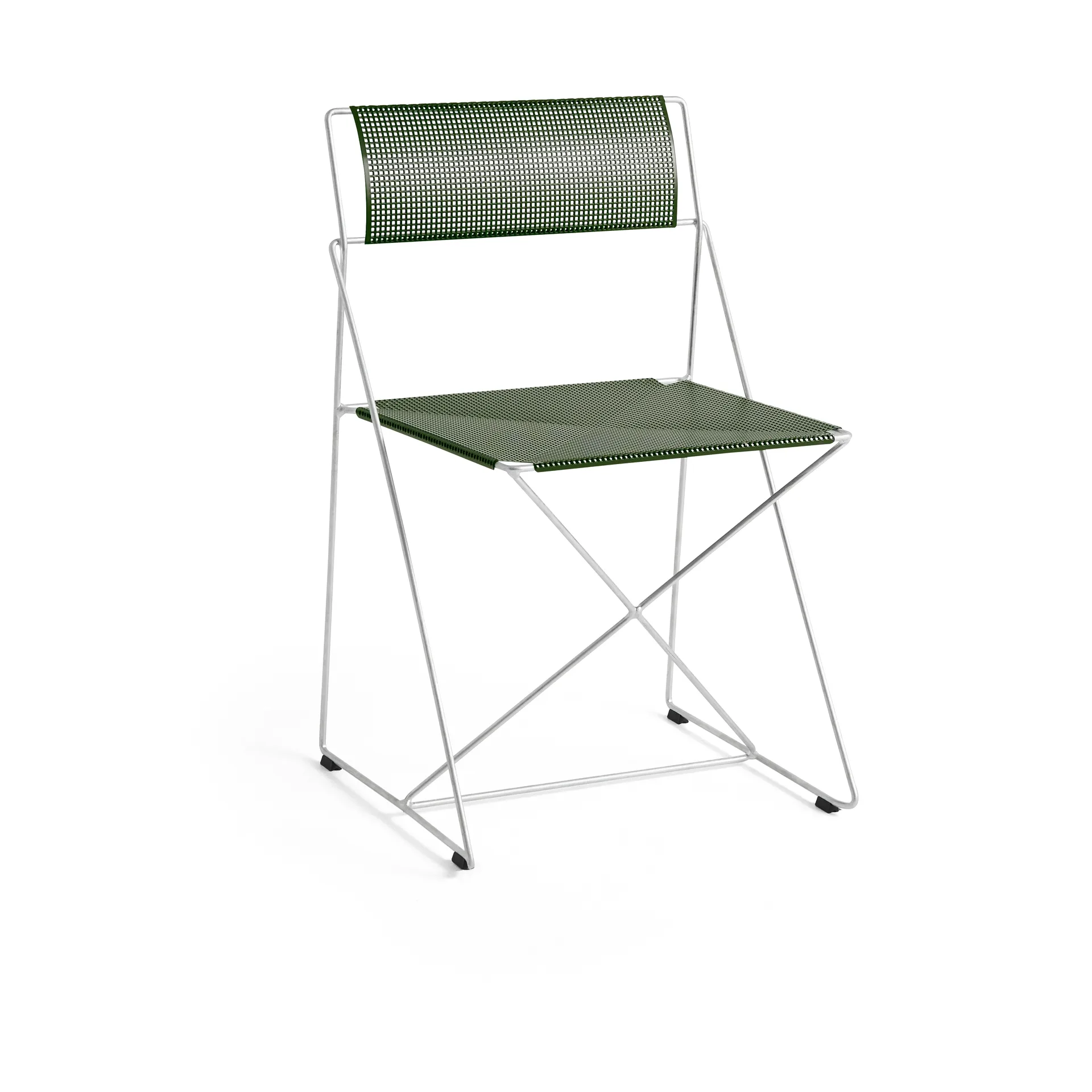X-Line Indoor Outdoor chair, Autumn green-hot galvanised HAY