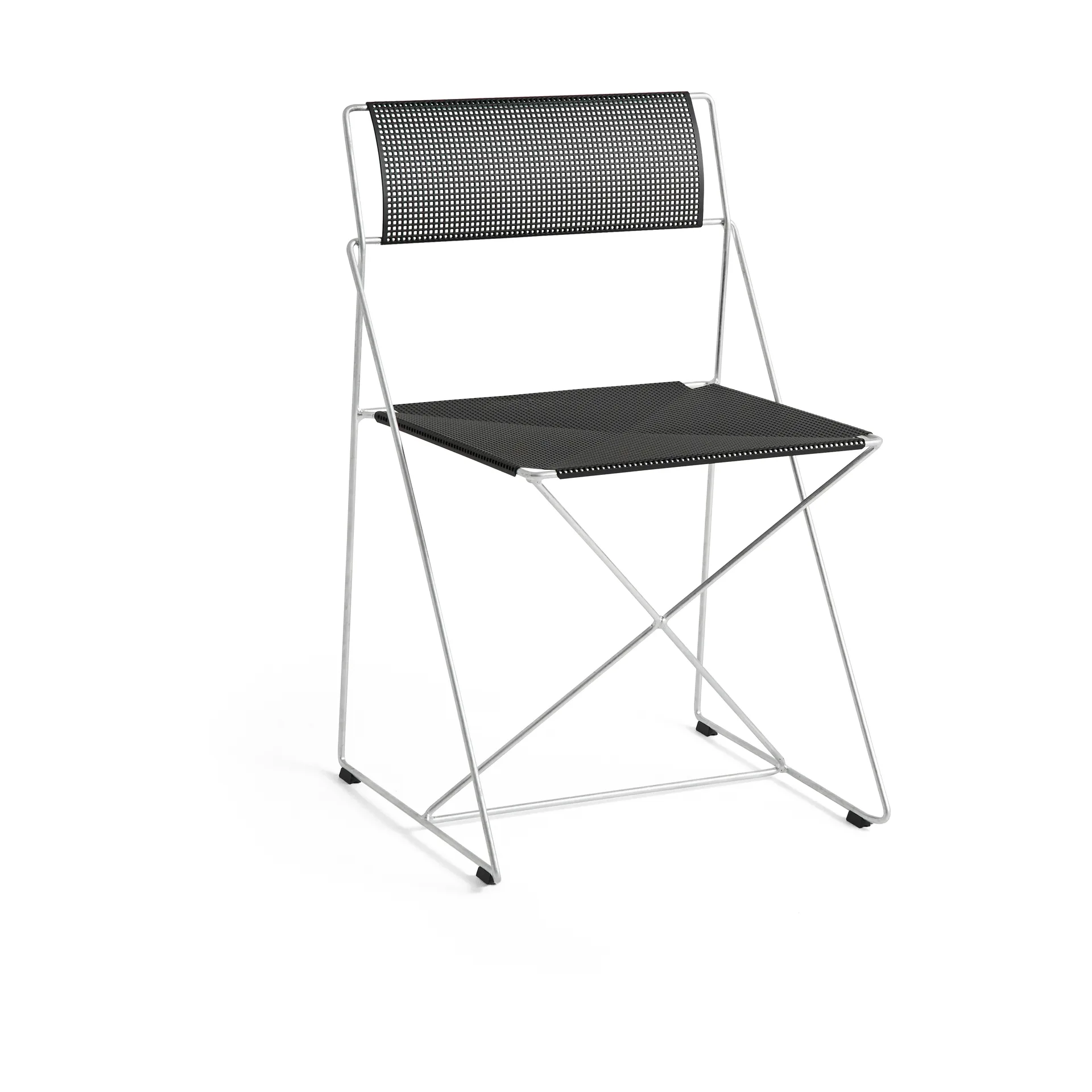 X-Line Indoor Outdoor chair, Black-hot galvanized HAY