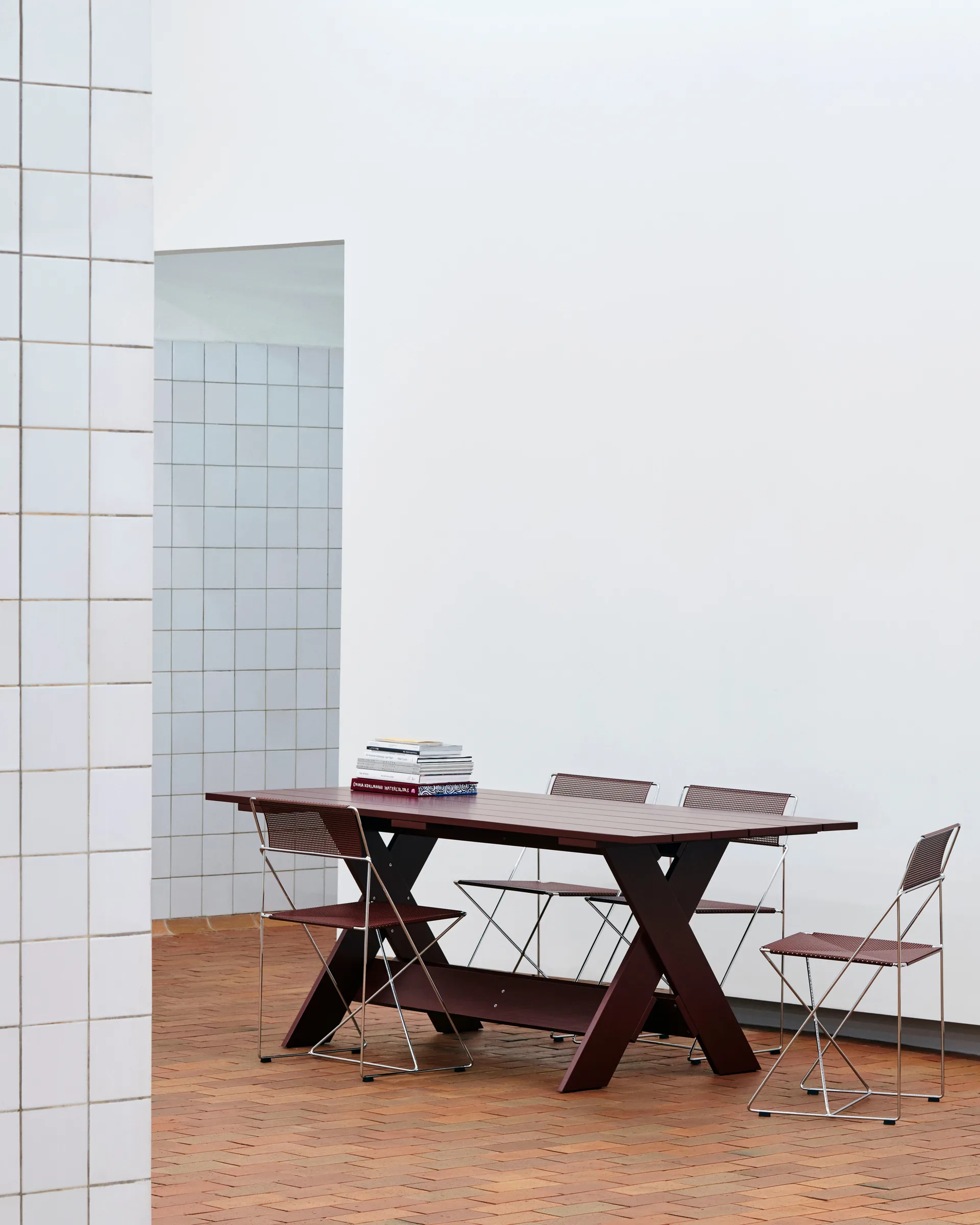 X-Line Indoor Outdoor chair, Iron red-hot galvanised HAY