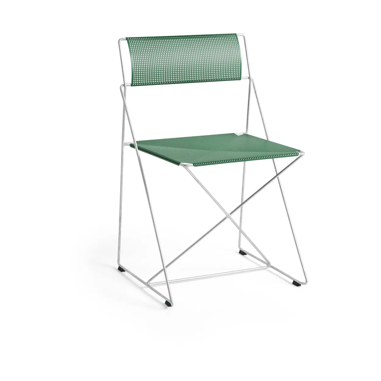 HAY X-Line Indoor Outdoor chair Leek green-hot galvanised
