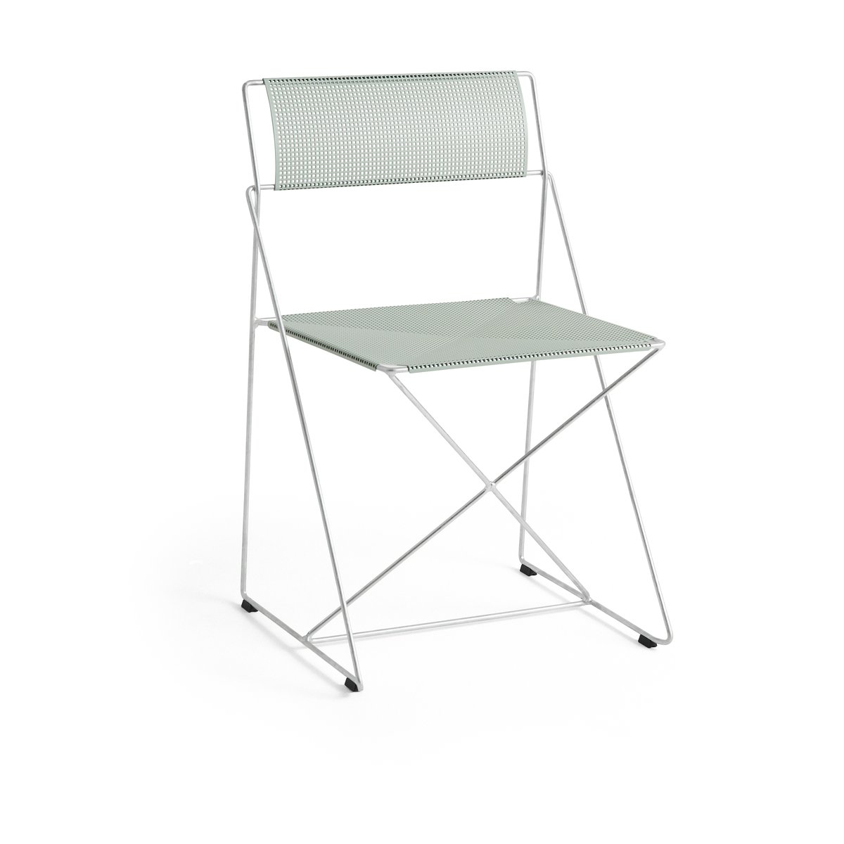 HAY X-Line Indoor Outdoor chair Pale linden-hot galvanised