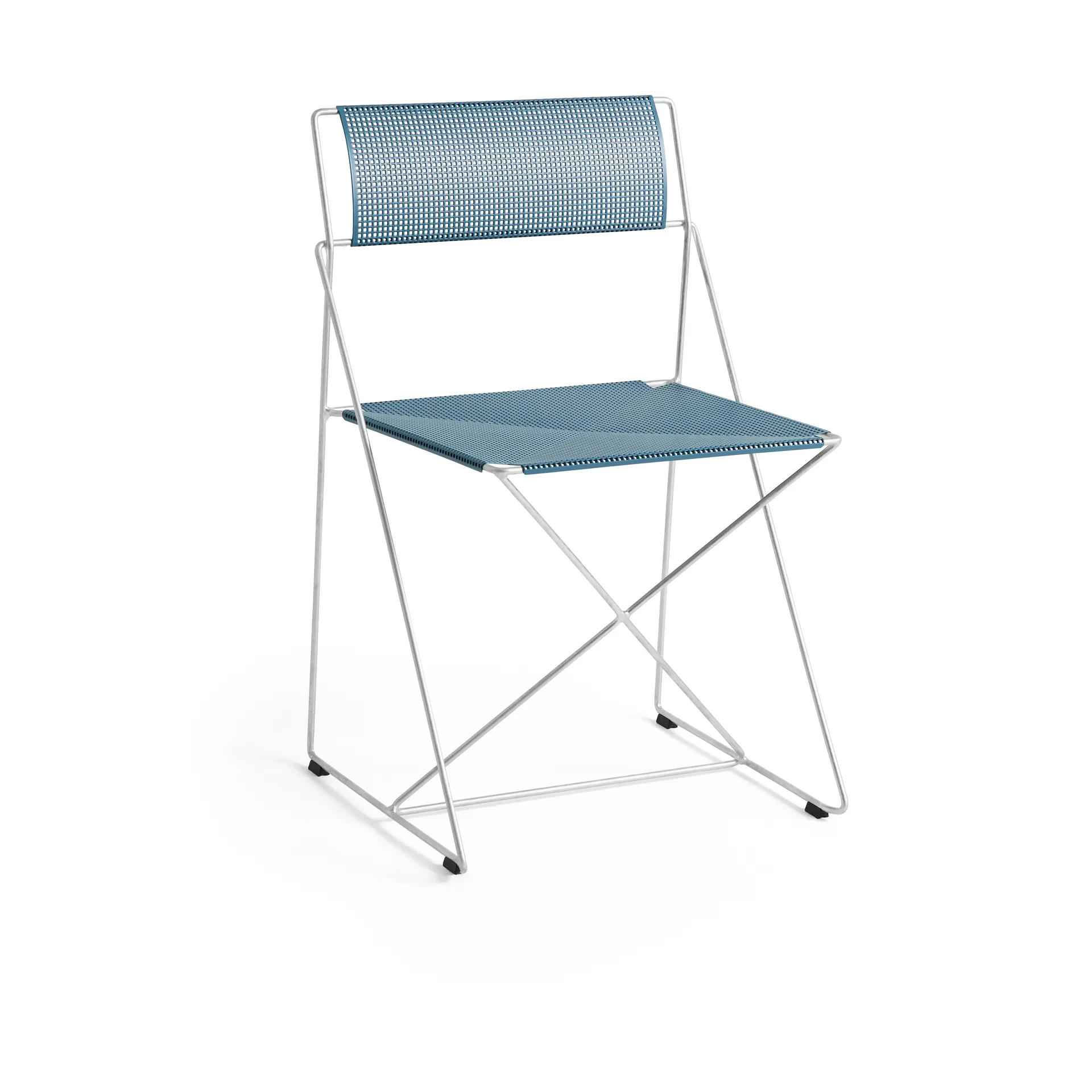 X-Line Indoor Outdoor chair, Powder blue-hot galvanised HAY