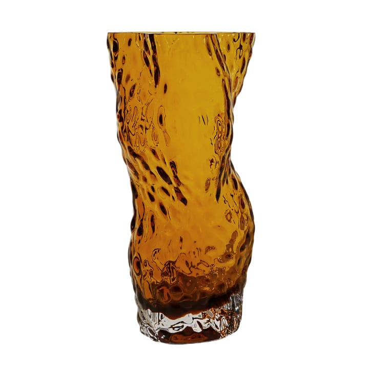Ostrea Rock glass vase 30 cm - Amber - Hein Studio