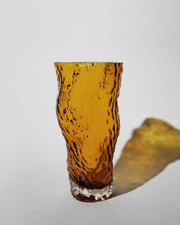 Ostrea Rock glass vase 30 cm - Amber - Hein Studio