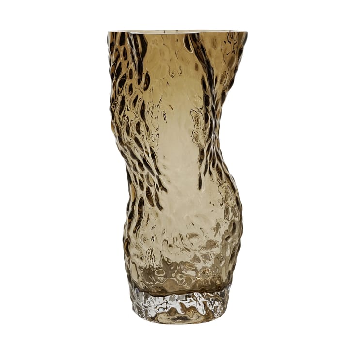 Ostrea Rock glass vase 30 cm - Smoke - Hein Studio