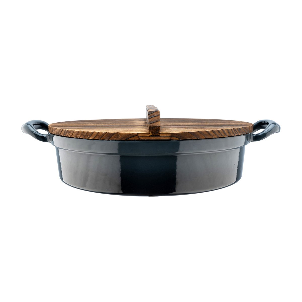 Heirol Cast iron casserole dish with wooden lid o30 cm